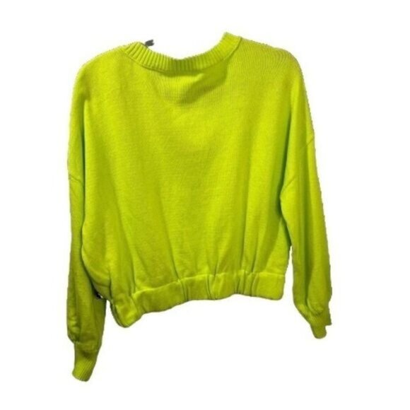 Abound Crop Sweater Blouson Sleeve Knit‎ V-Neck Small - Picture 3 of 8